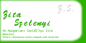 zita szelenyi business card